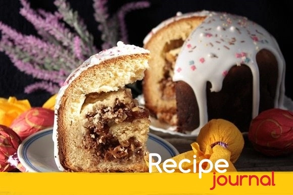 Пасхальный кулич с корицей, изюмом и орехами - рецепт праздничной выпечки