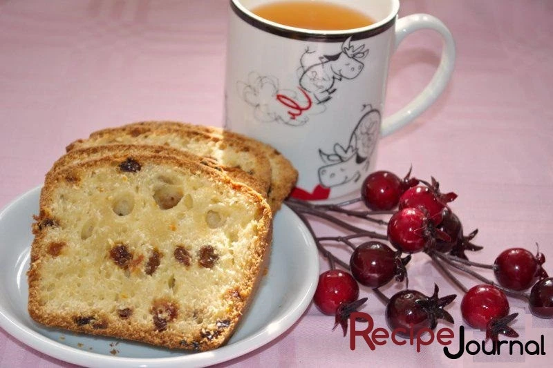 Апельсиновый кекс с изюмом на кефире - рецепт вкусной выпечки