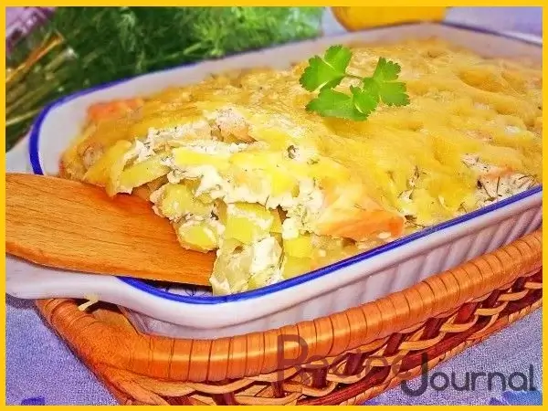 Брюшки сёмги с картофелем в духовке - рецепт праздничного блюда