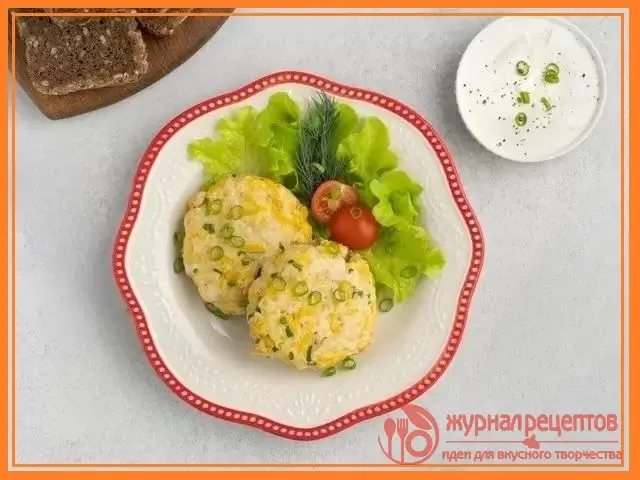 Фото с (Котлеты из курицы с тыквой и кукурузой - рецепт полезного и вкусного ужина)