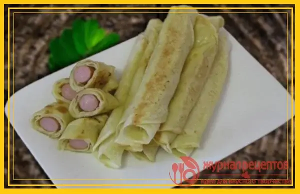 Фото с (Блины с сосисками и сыром - рецепт вкусной Масленицы)