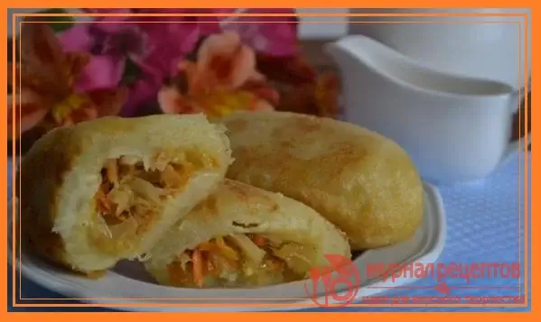 Фото с (Постные картофельные зразы с тушеной капустой - простой рецепт для вкусного ужина)