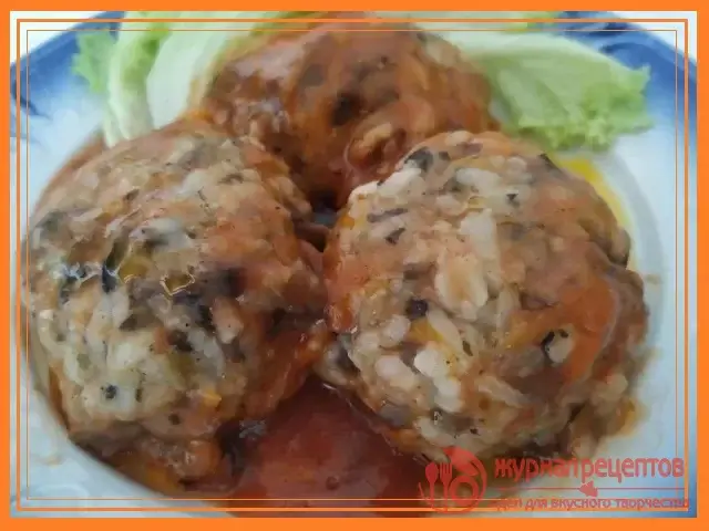 Фото с (Постные тефтели с грибами и рисом - простой рецепт для вкусного ужина)